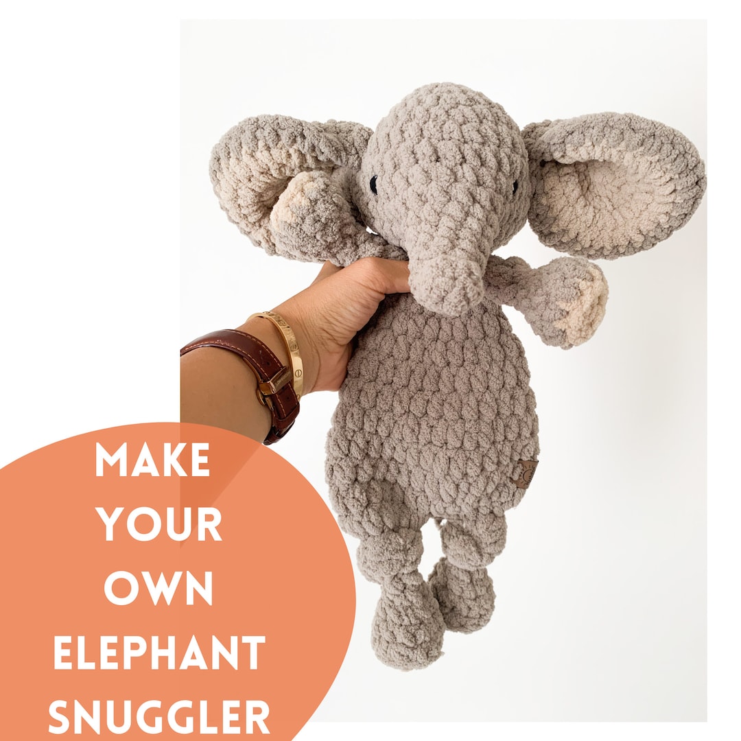 Crochet Snuggler Elephant Lovey Made to Order Crochet Etsy