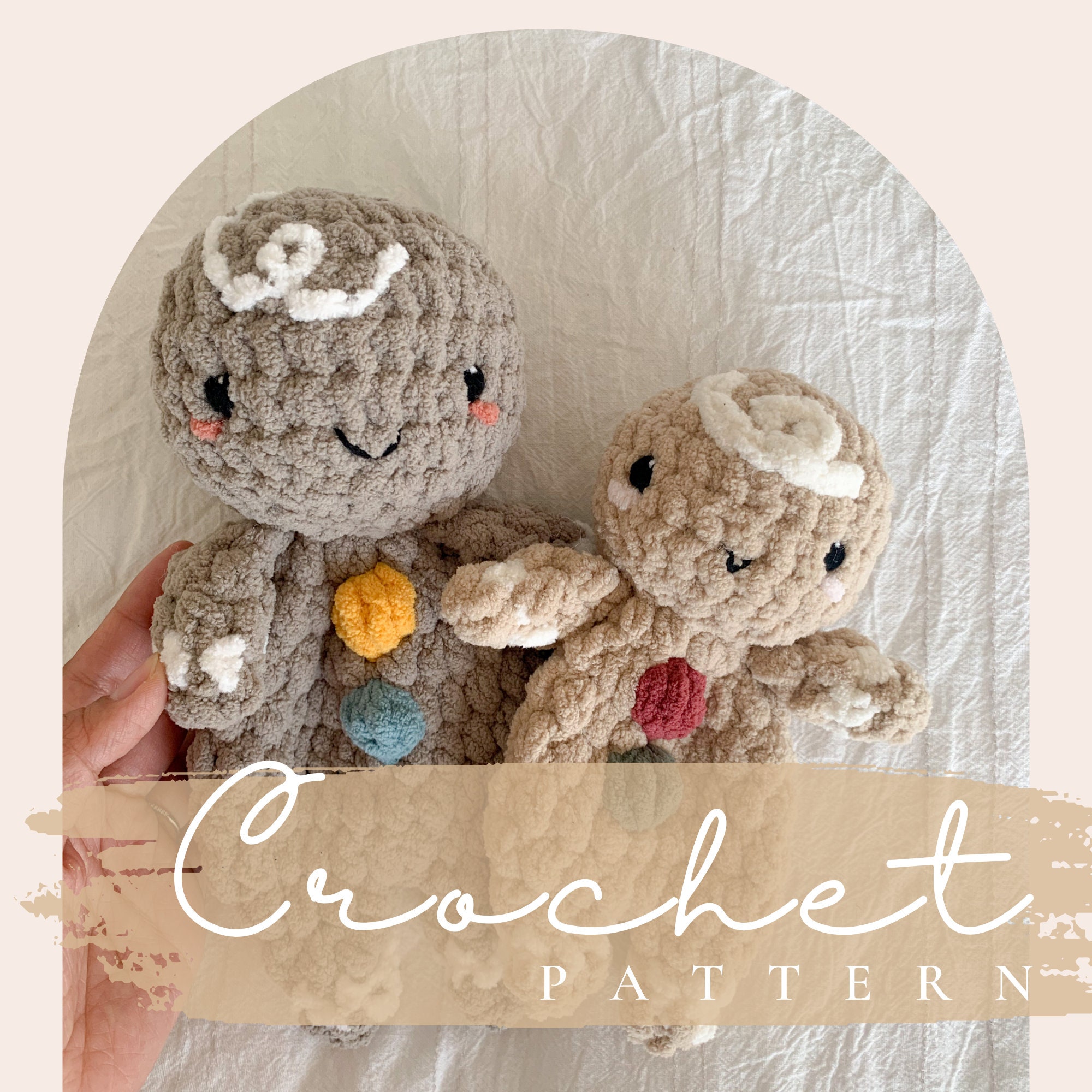Crochet Pattern: Buddy and Coco the gingerbread snugglers, crochet gingerbread, crochet pattern ONLY