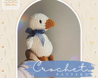 Haakpatroon (digitale download): Lucy de Gans - ganspatroon - vintage ganspatroon - schattige amigurumi gans