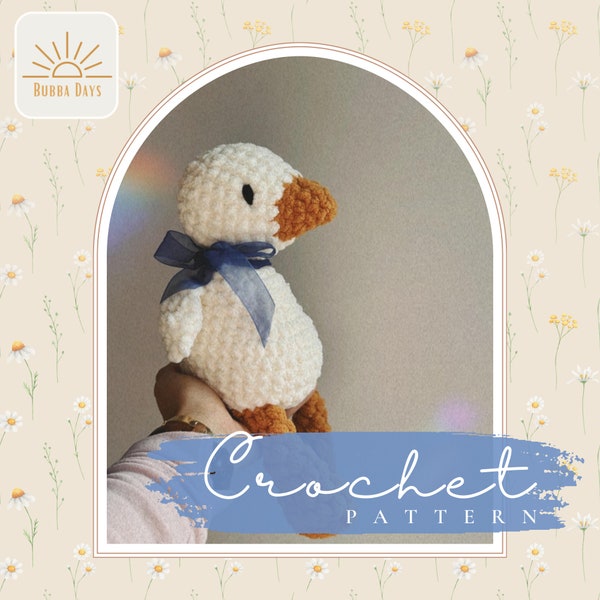 Crochet Pattern (digital download): Lucy the Goose - goose pattern - vintage goose pattern - cute amigurumi goose