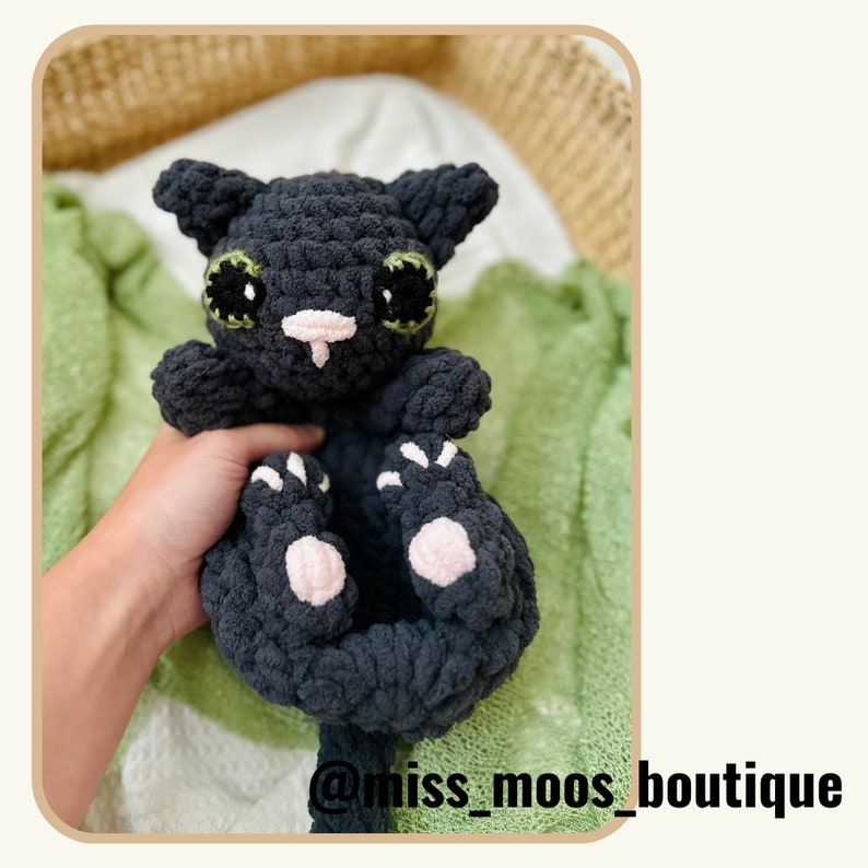 Patron au crochet téléchargement numérique : Poe le chaton modèle de chat modèle de chaton joli modèle de chat amigurumi image 6