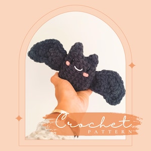 Crochet Pattern: Bowie the Pocket Bat - Bat pattern - fall market pattern - halloween pattern - crochet bat pattern
