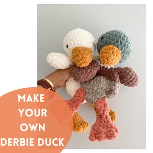 Derbie duck - duck lovey - mallard duck - crochet duck lovey