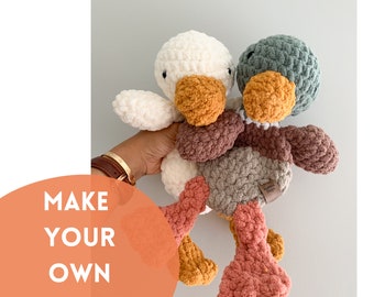 Derbie duck - duck lovey - canard colvert - crochet duck lovey