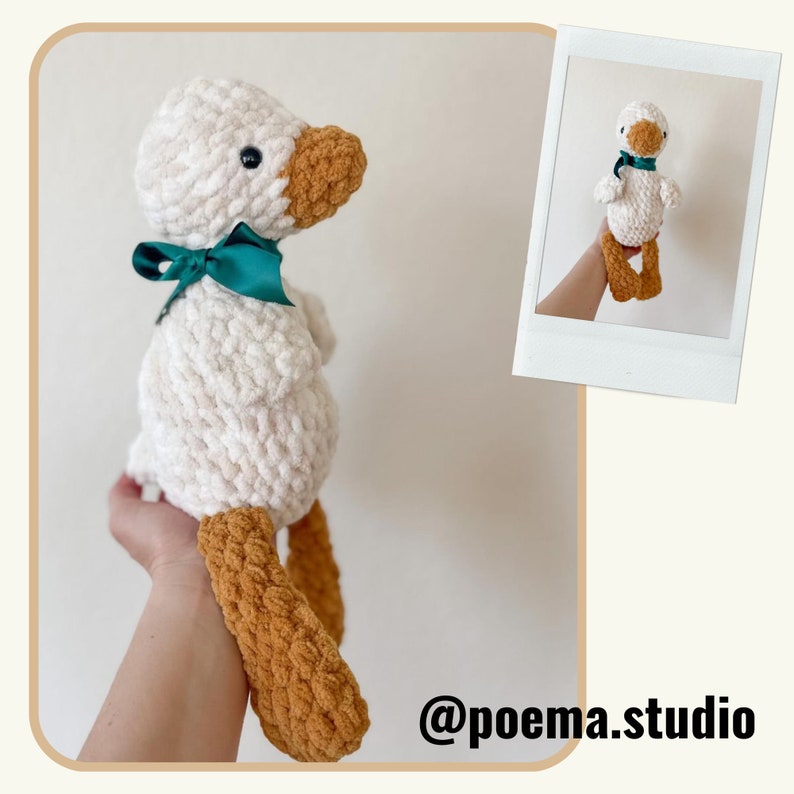 Crochet Pattern digital download: Lucy the Goose goose pattern vintage goose pattern cute amigurumi goose image 3