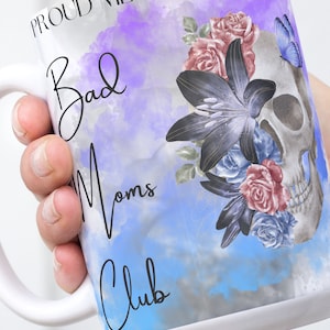 Bad Moms Club, Skull, PNG, Sublimation, Digital Download, 2 PNG Files