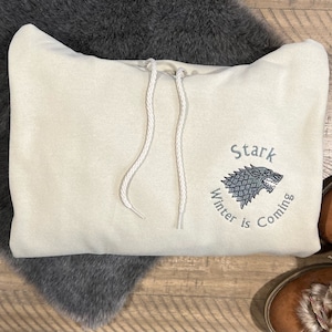 Winter is coming| Embroidered Crewneck| Custom Embroidered Hoodie