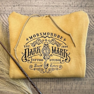 Custom Embroidered Tattoo Shop| Wizard Embroidered Crewneck| Magic Hoodies