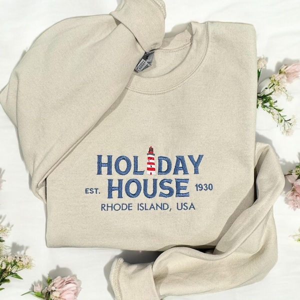 Holiday House Embroidered Sweatshirt