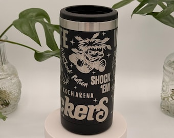 Wichita 12oz Laser Engraved Slim Can Cooler |Game Day Can Cooler| Tailgate Slim Can Cooler |