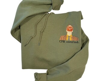 CPR Certified Embroidered Crewneck| CPR Certified Embroidery| Custom Embroidered Hoodie