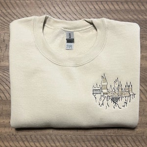 Custom Embroidered Castle| Embroidered Crewneck| Wizard Hoodie