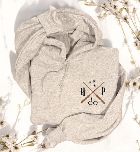 Custom Crossed Magic Embroidered Sweater| Wizard Embroidered Crewneck| Custom Embroidered Hoodie