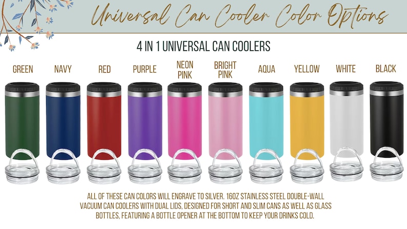 Magical 16 Oz Laser Engraved Universal Can Cooler | Witch or Wizard Can Cooler | Fantasy Can Cooler | Enchanted Can Cooler image 6