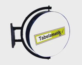 Letreiro redondo em formato de lanterna | Letreiro giratório 360 graus