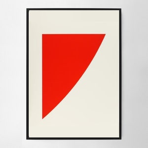Ellsworth Kelly Red Curve  Wall Art Print, Art Poster, Exhibition Print, Famous Artist Print, Gallery Wall Home Decor