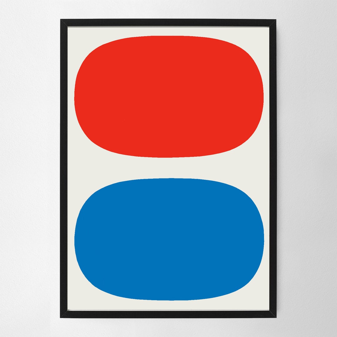 Ellsworth Kelly Blue Red Wall Art Print, Art Poster, Exhibition Print