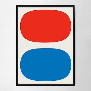 Ellsworth Kelly Blue Red Wall Art Print, Art Poster, Exhibition Print, Famous Artist Print, Gallery Wall Home Decor