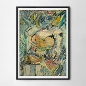 Willem de Kooning Woman I Wall Art Print, Art Poster, Exhibition Print, Famous Artist Print, Gallery Wall Home Decor