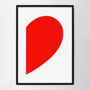 Ellsworth Kelly Small Bright Red Curve Wall Art Print, Art Poster, Exhibition Print, Famous Artist Print, Gallery Wall Home Decor
