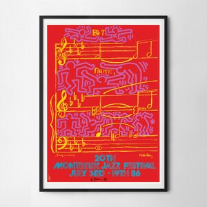 Keith Haring  Jazz Festival, 1986 Wall Art Print, Art Poster, Exhibition Print, Famous Artist Print, Gallery Wall Home Decor