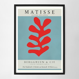 Henri Matisse Berggruen 1953 Wall Art Print, Art Poster, Exhibition Print, Famous Artist Print, Gallery Wall Home Decor