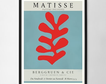 Henri Matisse Berggruen 1953 Wall Art Print, Art Poster, Exhibition Print, Famous Artist Print, Gallery Wall Home Decor