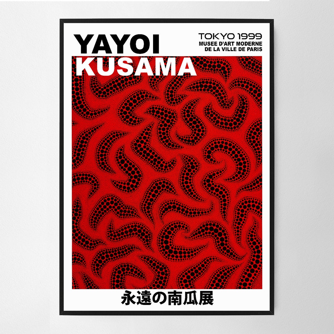 Yayoi Kusama Wave Crest Wall Art Print, Art Poster, Exhibition Print