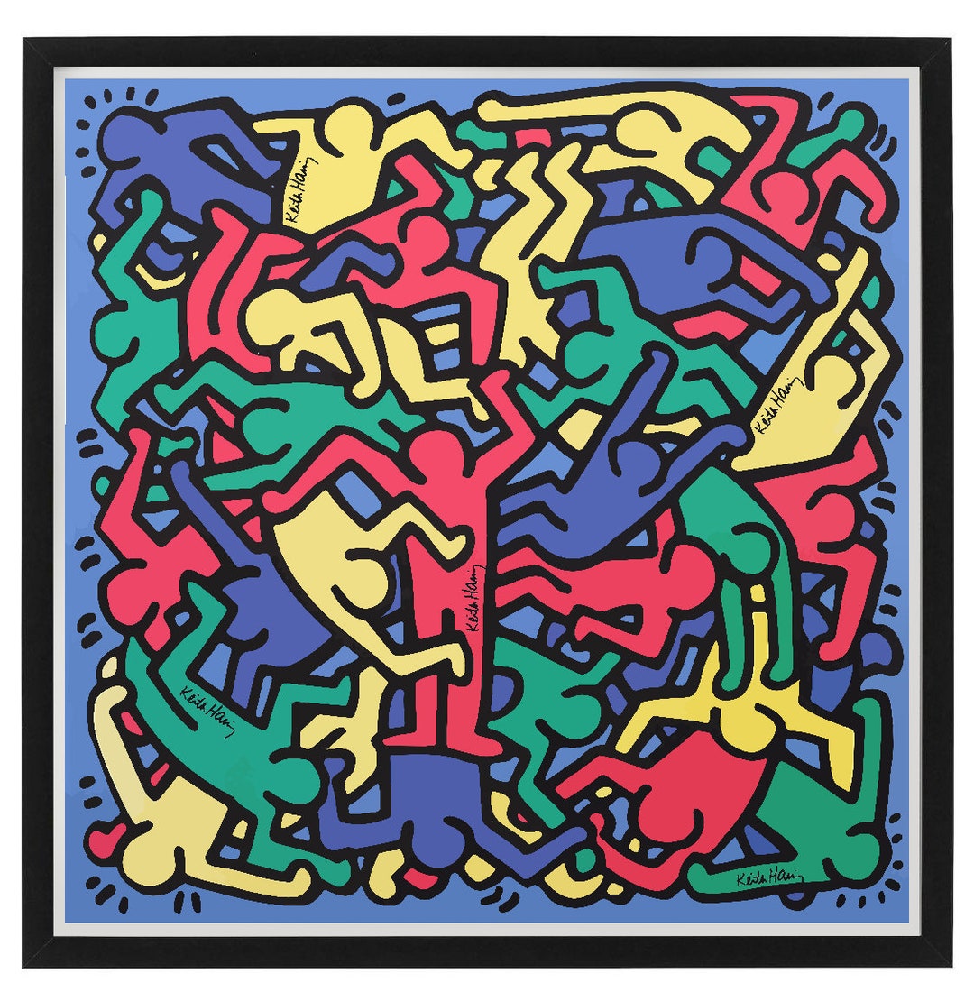 Keith Haring Anniversary Poster Wall Art Print, Art Poster, Exhibition ...