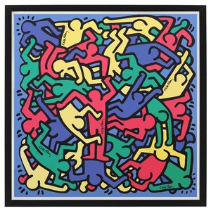 Keith Haring anniversary poster Wall Art Print, Art Poster, Exhibition Print, Famous Artist Print, Gallery Wall Home Decor