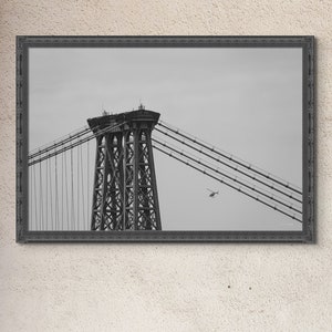 Williamsburg Bridge, New York, Brooklyn, NY, Photography, Digital Print, Wall Art, Home Decor, Premium Matte Paper Poster
