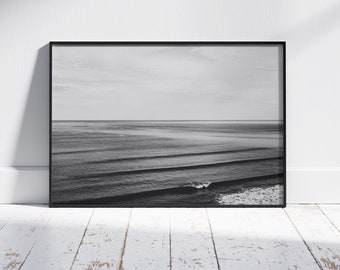 Surf Break, Sintra, Portugal, Photography Print, Digital Print, Black & White, Wall Art, Home Decor, Premium Matte Paper Poster
