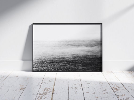 Ocean Haze, Ocean Photography, Photography Print, Digital Print, Seascape, Wall Art, Home Decor, Mist, Premium Matte Paper Poster