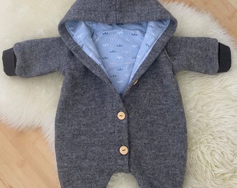 Walkanzug Versandfertig Walkoverall für Babys Unisex Mädchen, Junge Größe 68 mit Innenfutter