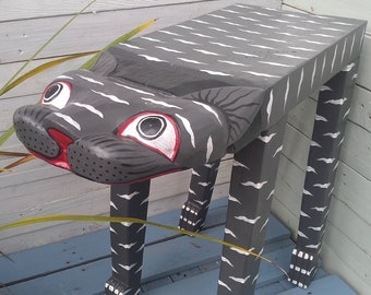 Cat Coffee Table Side or Occasional Table Quirky Hand Made in Bali