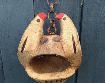 Bird Feeder Rustic Coconut Shell Bird Feeder