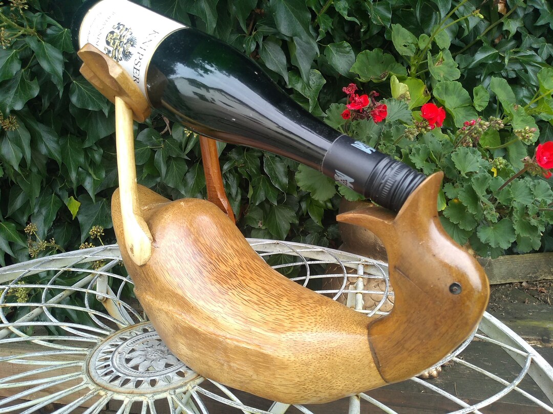 Drunken Duck Wine Bottle Holder Etsy