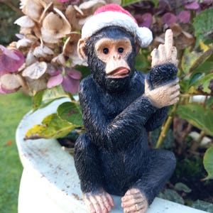 Monkey Figurine Up Yours Xmas Monkey Figurine