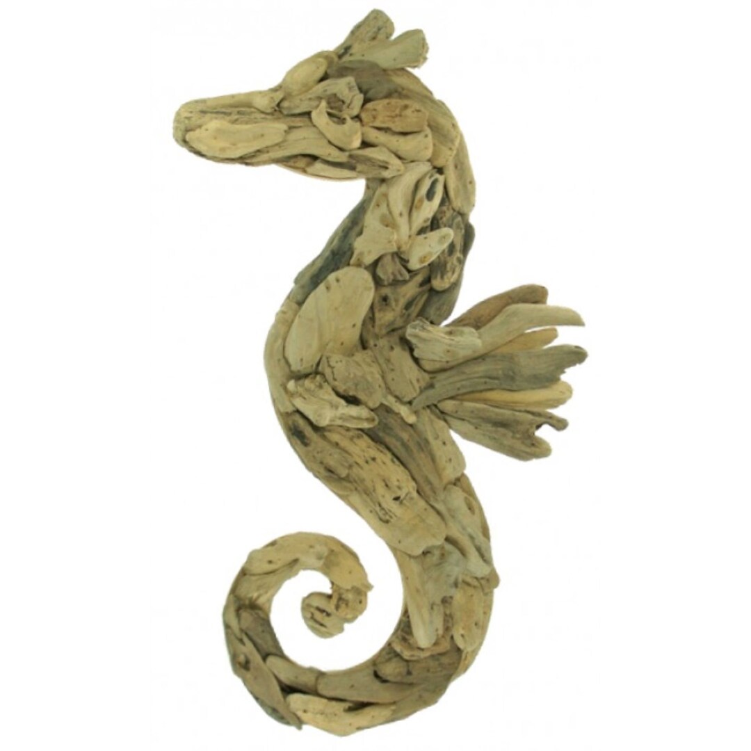 Driftwood Seahorse Wooden Crafted Nautical Wall Hanging Art Etsy