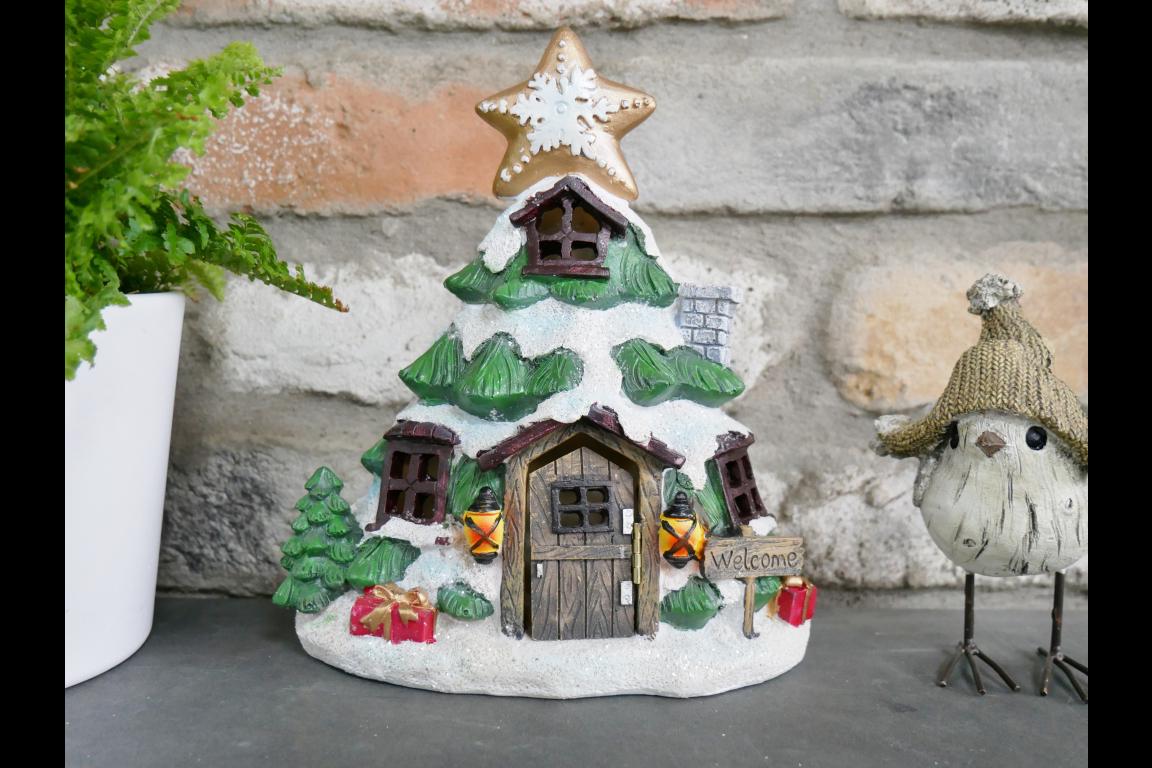 Christmas Tree Fairy Elf House Red Boot Xmas Reindeer Ceramic Festive Ornament