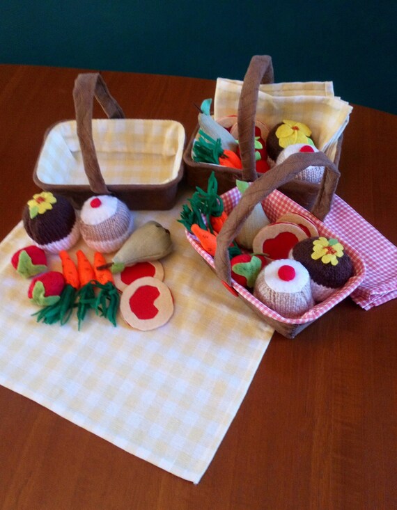 Toy Picnic Baskets With Recycled Takeaway Dish Containing Etsy