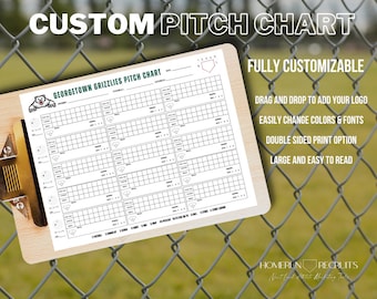 Softball Baseball Pitch Chart: Customizable Training Template (Digital)