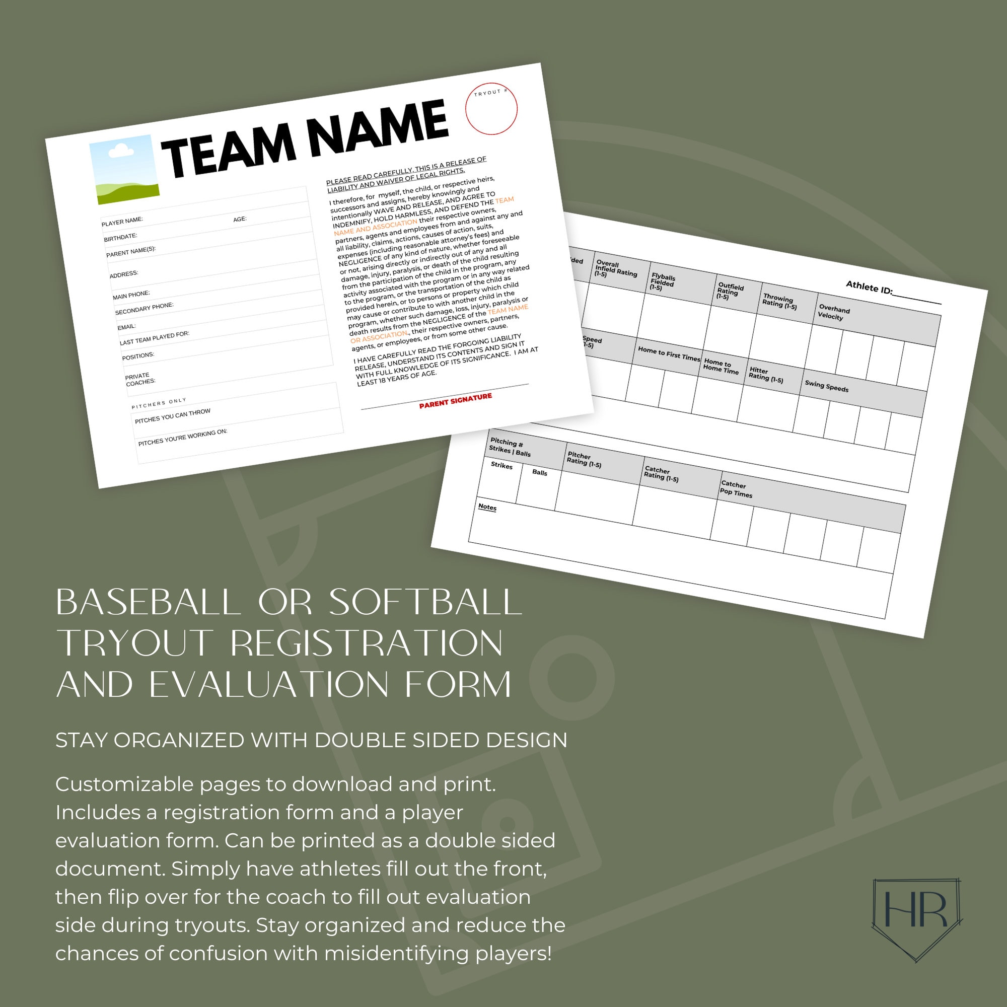Athlete Evaluation With Tryout Sign up Registration Template Baseball Softball Player Customizable Canva Printable Editable Digital Download - Etsy athlete-evaluation-with-tryout-sign-up-registration-template-baseball-softball-player-customizable-canva-printable-editable-digital-download-etsy