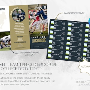 Profielblad voor hogeschoolwerving: gevouwen sjabloon voor 24 spelers (afdrukbaar op canva)