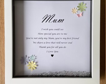 Mum poem box frame the perfect gift / Mother’s Day / birthday / Christmas / gift for mom / gift for mum