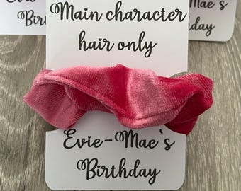 Birthday Scrunchie / Birthday Part Favour / Slumber Party / Sleepover / Girls night