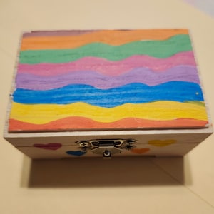 Small Wooden Jewelry / Trinket Box