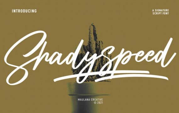 Speed Cursive Shadyspeed Script Font Font, Display Font, Cricut Font, Casual Font ...