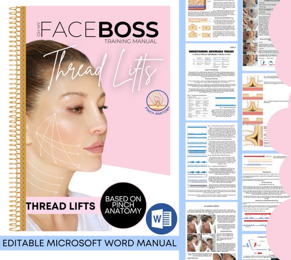 Aesthetics Thread Lifts Training Manual: Editable Medspa Masterclass (Microsoft Word)