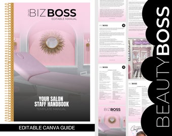 Salon Staff Handbook, Employee Handbook, SOP, Spa Staff Guide, Employment Guide, Policies, Procedures, Rules, Regulations, Edit in Canva